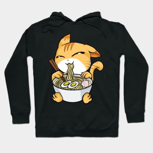 Kawaii Cat Ramen Bowl Funny Anime Noodles Kitty Hoodie